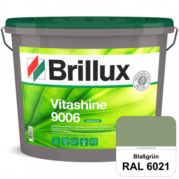 Vitashine 9006 (RAL 6021 Blassgrün) hochwertige konservierungsmittelfreie und seidenmatte Innendispe
