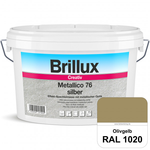 Creativ Metallico 76 (RAL 1020 Olivgelb) Effektspachtelmasse für Oberflächen mit metallischer Optik