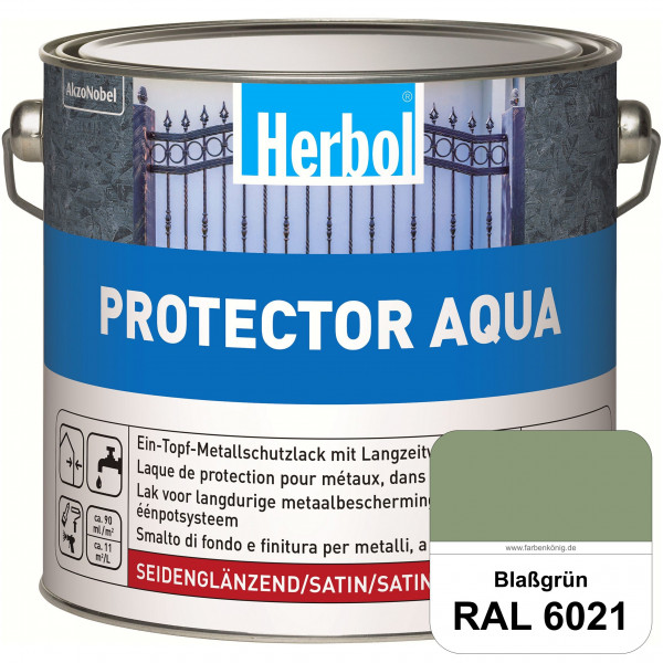 Protector Aqua (RAL 6021 Blassgrün) Lack für Eisen, Stahl und NE-Metalle (Innen&Außen)