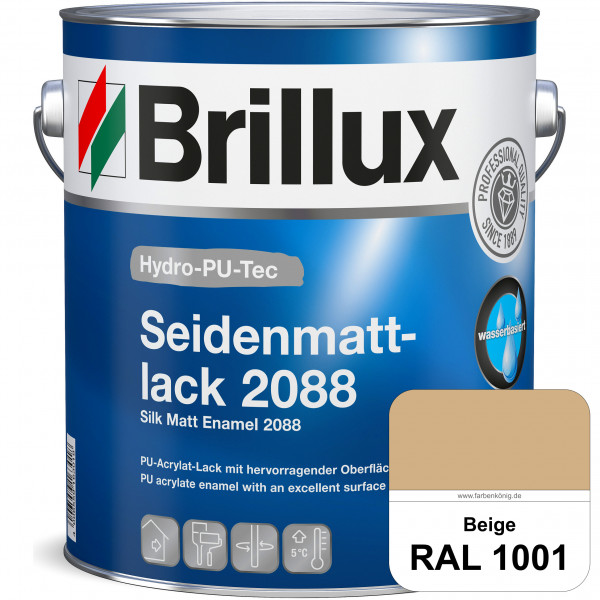 Hydro-PU-Tec Seidenmattlack 2088 (RAL 1001 Beige) PU-Seidenmattlack (wasserbasiert) innen