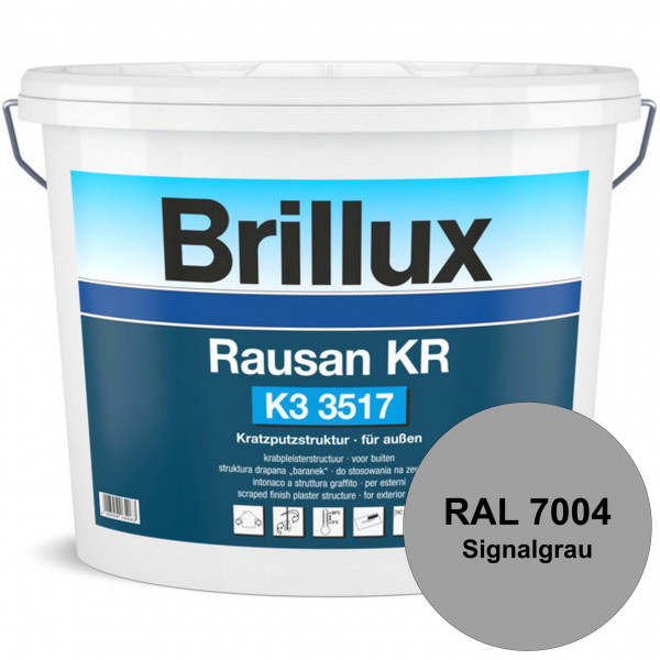Rausan KR K3 3517 mit Protect (RAL 7004 Signalgrau) Organisch gebundener Kratzputz für wetterbeständ