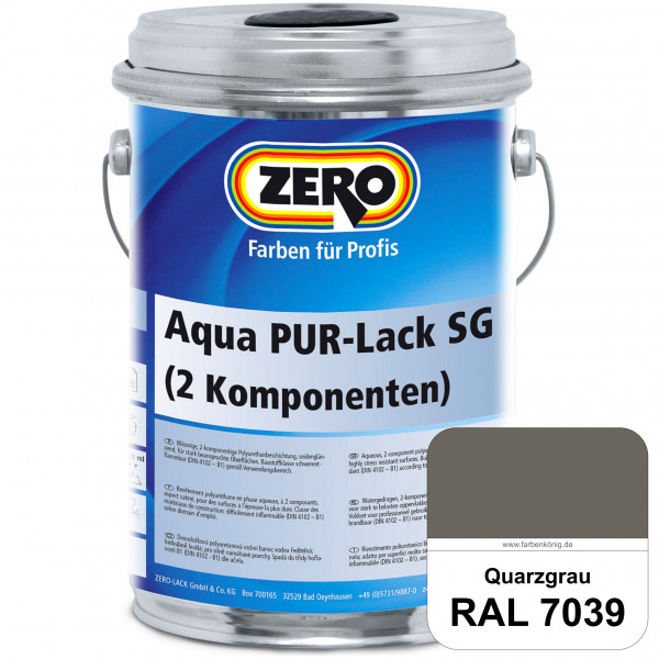 Aqua PUR-Lack SG inkl. Härter (RAL 7039 Quarzgrau)
