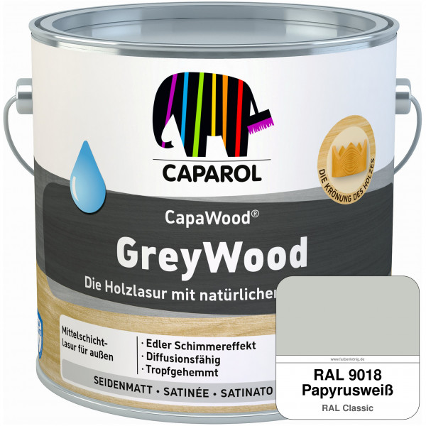 CapaWood® GreyWood (RAL 9018 Papyrusweiß) - ersetzt Capadur GreyWood