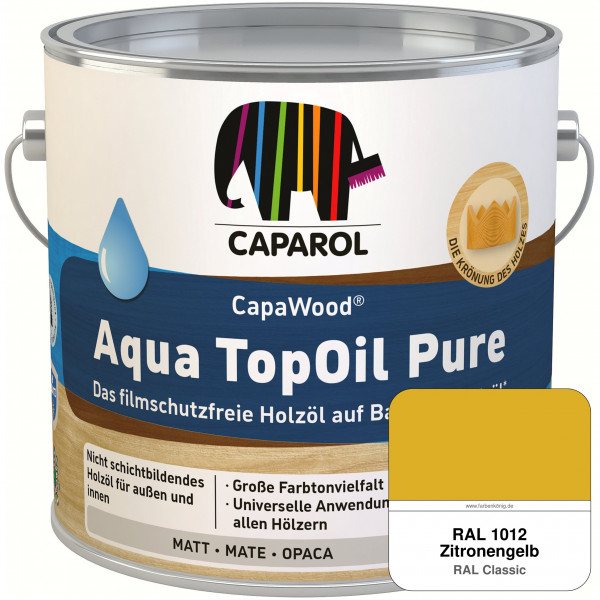 CapaWood® AquaTopOil Pure (RAL 1012 Zitronengelb) - ersetzt CapaGreen Holz-Öl Aqua