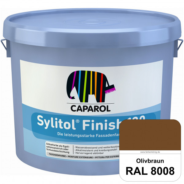 Sylitol® Finish 130 (RAL 8008 Olivbraun) wetterbeständige Fassadenbeschichtungen auf Silikatbasis