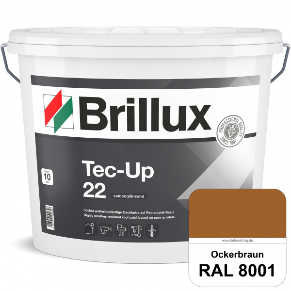Tec-Up 22 (RAL 8001 Ockerbraun) Höchst wetterbeständige Dachfarbe auf Reinacrylat-Basis
