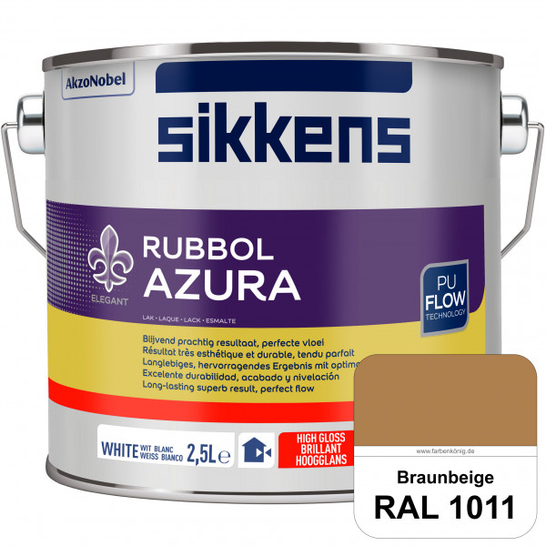 Rubbol Azura (RAL 1011 Braunbeige) hochglänzender Lack (löselmittelhaltig) innen & außen