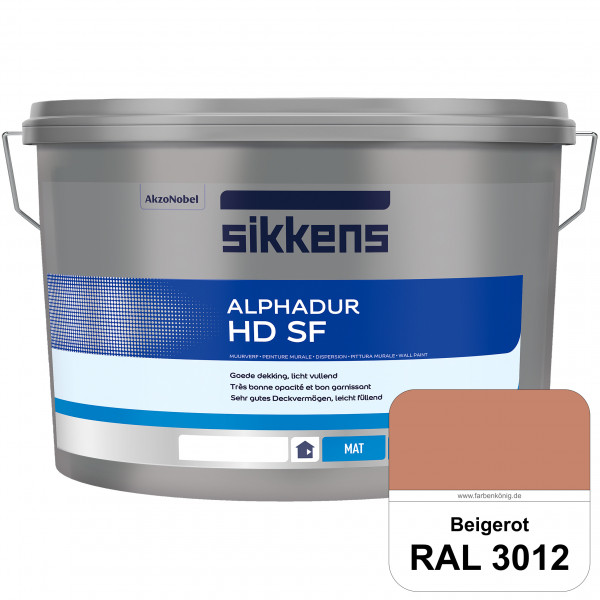 Alphadur HD SF (RAL 3012 Beigerot) matte hochdeckende waschbeständige Innenwandfarbe