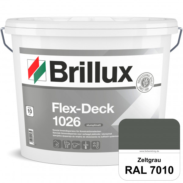 Flex-Deck ELF 1026 (RAL 7010 Zeltgrau) Hochwertige Innendispersion für Decken mit Installationen & A