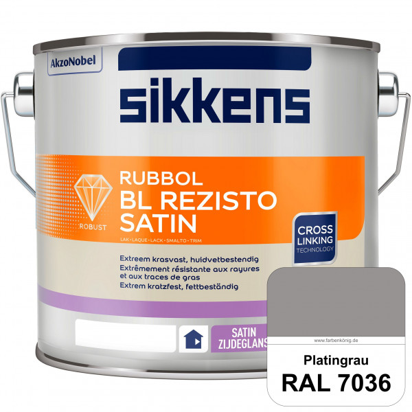 Rubbol BL Rezisto Satin (RAL 7036 Platingrau) seidenglänzender und strapazierfähiger Lack (wasserbas