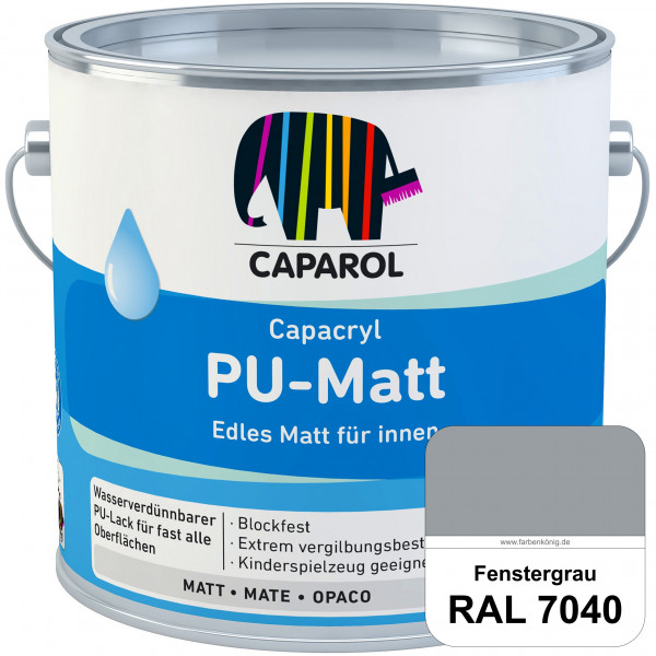 Capacryl PU-Matt (RAL 7040 Fenstergrau) tuchmatter & wasserbasierter Lack