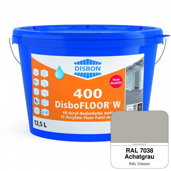 DisboFLOOR W 400 1K-Acryl-Bodenfarbe (RAL 7038 Achatgrau)