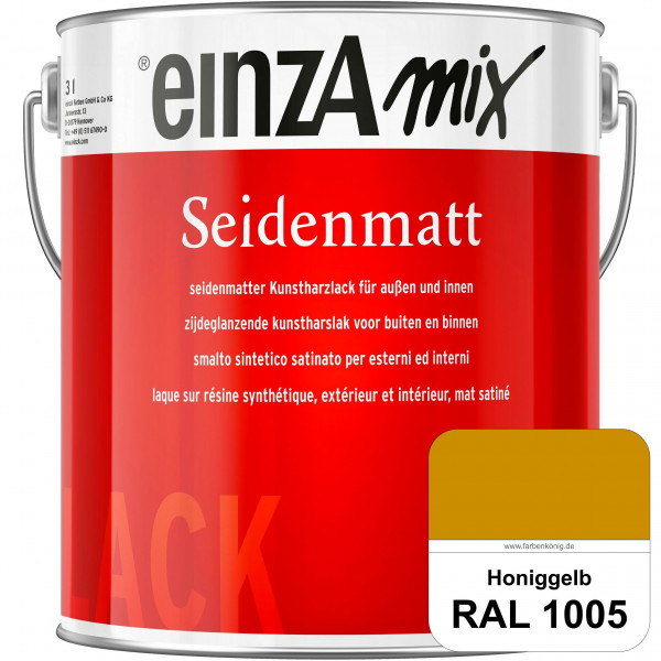 einzA Seidenmatt (RAL 1005 Honiggelb) Lösemittelhaltiger Seidenmattlack