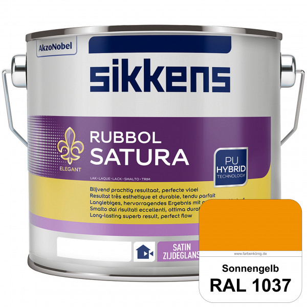 Rubbol Satura (RAL 1037 Sonnengelb) seidenglänzender Lack (lösemittelhaltig) innen & außen
