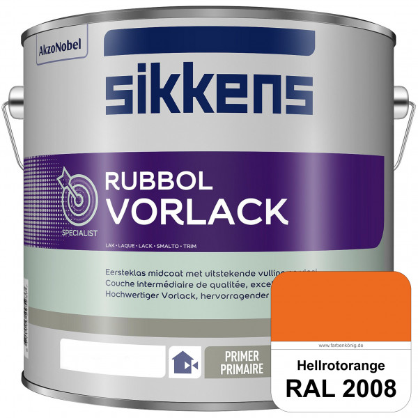 Rubbol Vorlack (RAL 2008 Hellrotorange) Aromatenfreier Vorlack der Spitzenklasse (außen & innen)