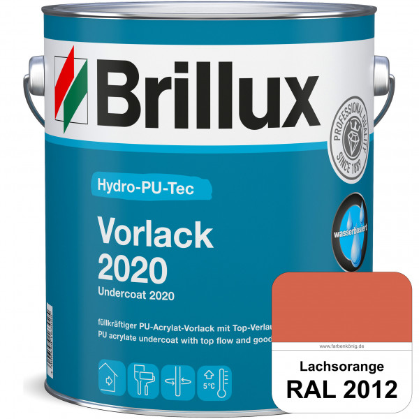Hydro-PU-Tec Vorlack 2020 (RAL 2012 Lachsorange) hochwertiger Vorlack für grundierte bzw. gespachtel