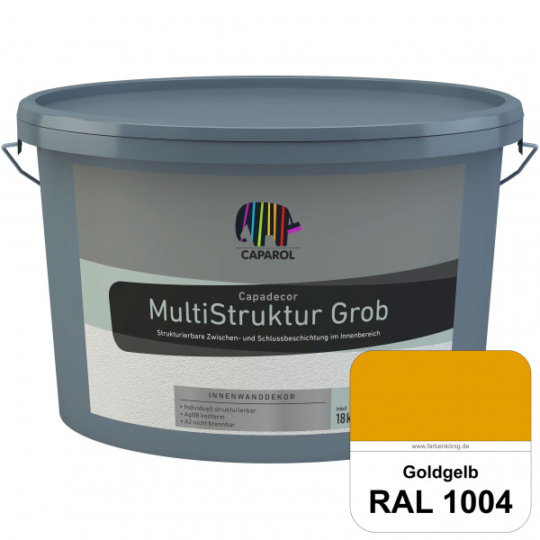 Capadecor MultiStruktur grob (RAL 1004 Goldgelb) quarzgefüllte Zwischen- und Schlußbeschichtung in g