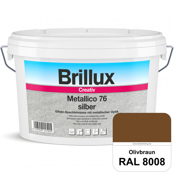 Creativ Metallico 76 (RAL 8008 Olivbraun) Effektspachtelmasse für Oberflächen mit metallischer Optik