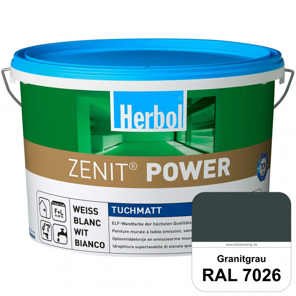 Herbol Zenit Power (RAL 7026 Granitgrau) Superdeckende ELF-Wandfarbe