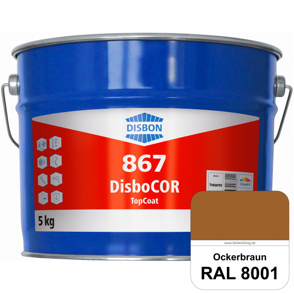DisboCOR 867 TopCoat (RAL 8001 Ockerbraun) Anwendungsfreundliche Korrosionsschutz-Deckbeschichtung m