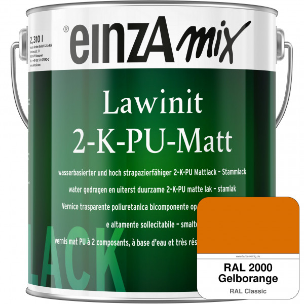 einzA Lawinit 2-K-PU Matt Stammlack (RAL 2000 Gelborange)