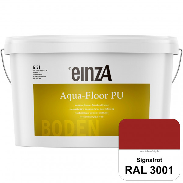 einzA Aqua-Floor PU (RAL 3001 Signalrot) seidenglänzender Acryl-PU-Bodenbeschichtung