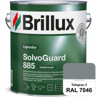 SolvoGuard 885 (RAL 7046 Telegrau 2) deckende oder lasierende seidenmatte Alkydharz-Holzfarbe für au