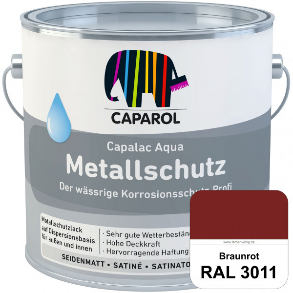 Capalac Aqua Metallschutz (RAL 3011 Braunrot) wasserbasierter Korrosionsschutz für Stahl & verzinkte