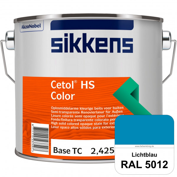 Cetol HS Color (RAL 5012 Lichtblau) Dekorative semi-transparente Lasur (lösemittelhaltig) für außen.