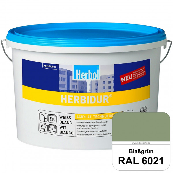 Herbidur (RAL 6021 Blassgrün) Reinacrylat-Fassadenfarbe mit Langzeitwetterschutz