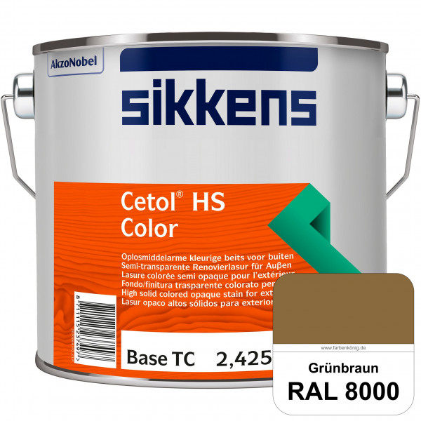 Cetol HS Color (RAL 8000 Grünbraun) Dekorative semi-transparente Lasur (lösemittelhaltig) für außen.