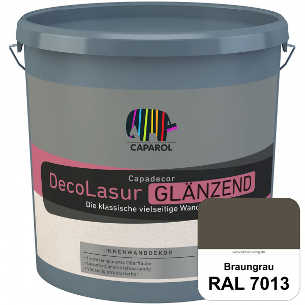 Capadecor DecoLasur Glänzend (RAL 7013 Braungrau) Glänzende Lasurfarbe auf Dispersionsbasis (innen)