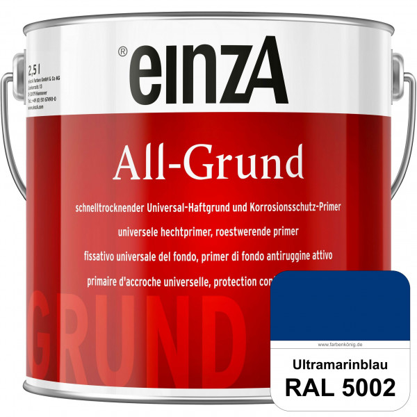 einzA All-Grund (RAL 5002 Ultramarinblau) Schnelltrocknender Haftgrund & Korrosionsschutz-Primer