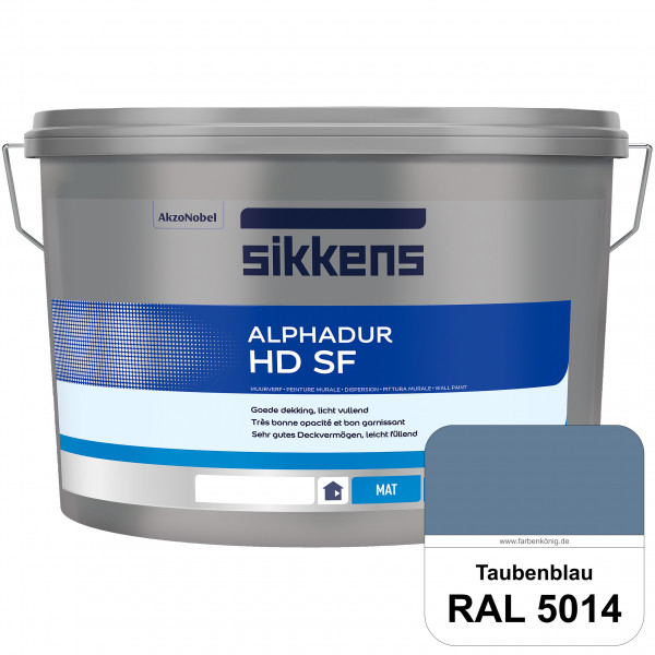 Alphadur HD SF (RAL 5014 Taubenblau) matte hochdeckende waschbeständige Innenwandfarbe