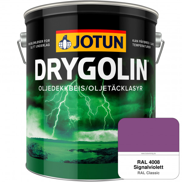 DRYGOLIN Oljedekkbeis - Deckende & wetterbeständige Öllasur für Außen (RAL 4008 Signalviolett)