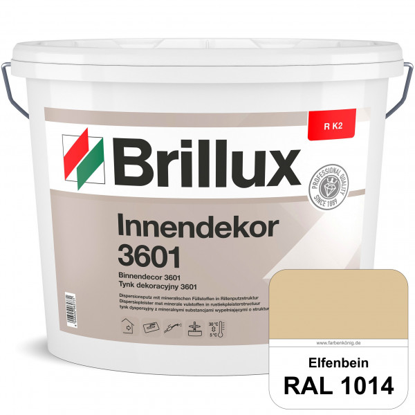 Innendekor ELF R K2 3601 (RAL 1014 Elfenbein) Rillenputz zur Erzielung dekorativer und strapazierfäh