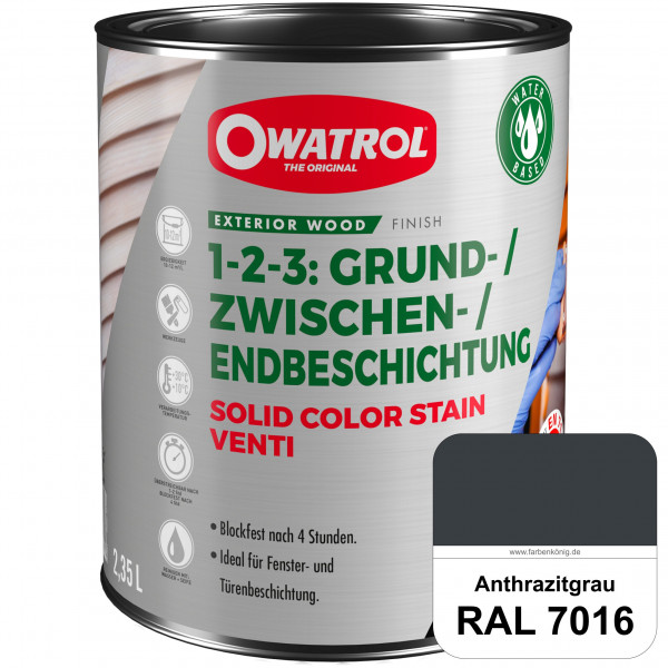 SOLID COLOR STAIN VENTI (RAL 7016 Anthrazitgrau)