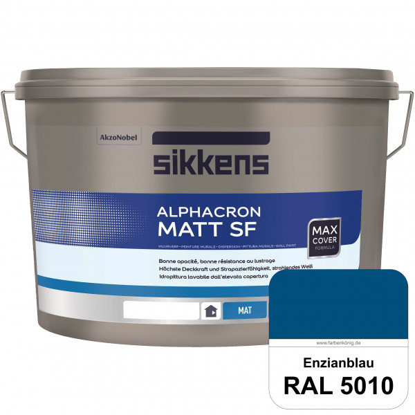 Alphacron Matt SF (RAL 5010 Enzianblau) stumpfmatte & hochwertige Premium-Wandfarbe (innen)