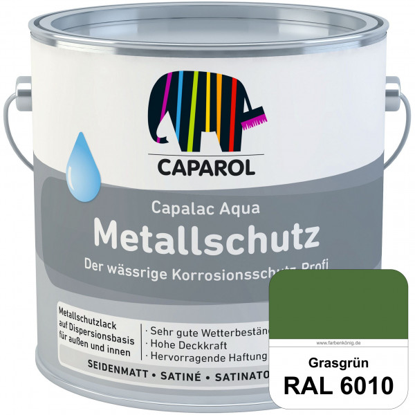 Capalac Aqua Metallschutz (RAL 6010 Grasgrün) wasserbasierter Korrosionsschutz für Stahl & verzinkte