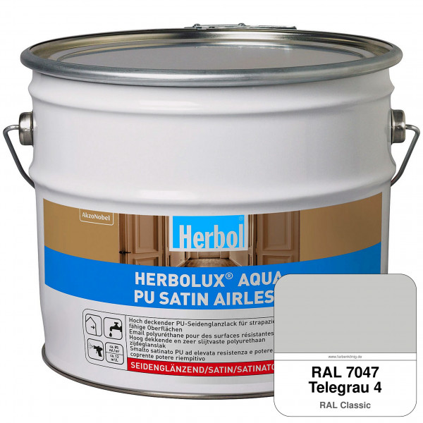 Herbolux Aqua PU Satin Airless (RAL 7047 Telegrau 4)