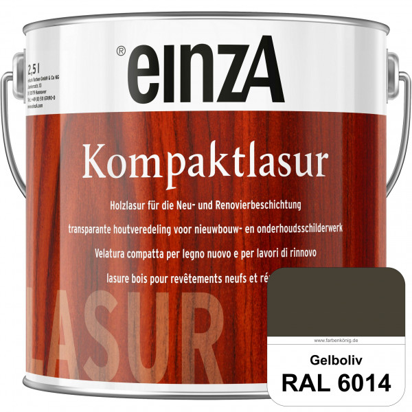 einzA Kompaktlasur (RAL 6014 Gelboliv) Lasuranstrich für den Neu- und Renovieranstrich