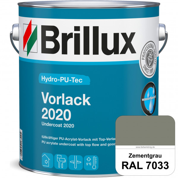 Hydro-PU-Tec Vorlack 2020 (RAL 7033 Zementgrau) hochwertiger Vorlack für grundierte bzw. gespachtelt