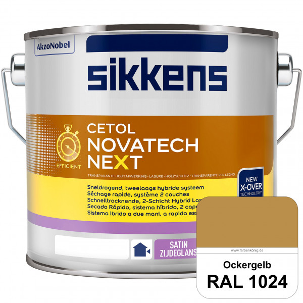 Cetol Novatech neXt (RAL 1024 Ockergelb) Schnelltrocknende Hybrid-Lasur mit höchster Wetterbeständig