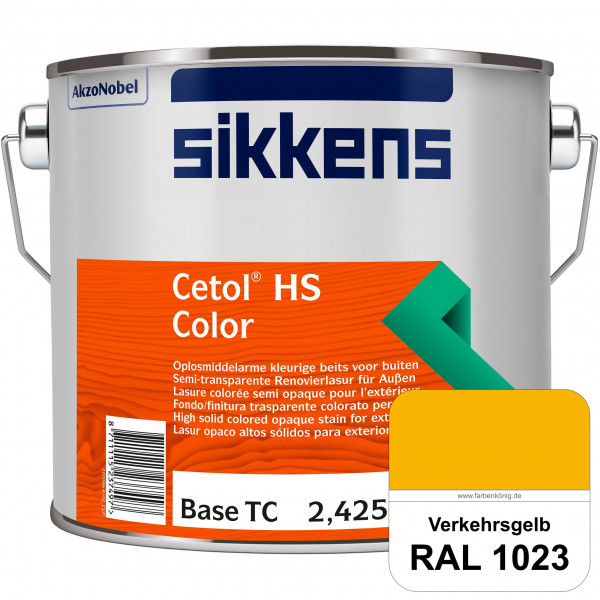 Cetol HS Color (RAL 1023 Verkehrsgelb) Dekorative semi-transparente Lasur (lösemittelhaltig) für auß
