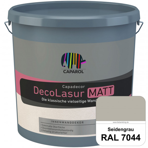 Capadecor DecoLasur Matt (RAL 7044 Seidengrau) Matte Lasurfarbe auf Dispersionsbasis (innen)