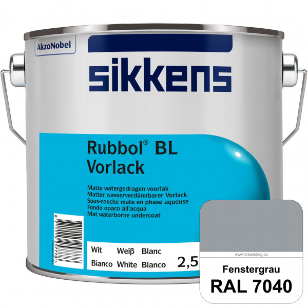 Rubbol BL Vorlack (RAL 7040 Fenstergrau) Wasserbasierter, matter & umweltschonender Vorlack (innen)
