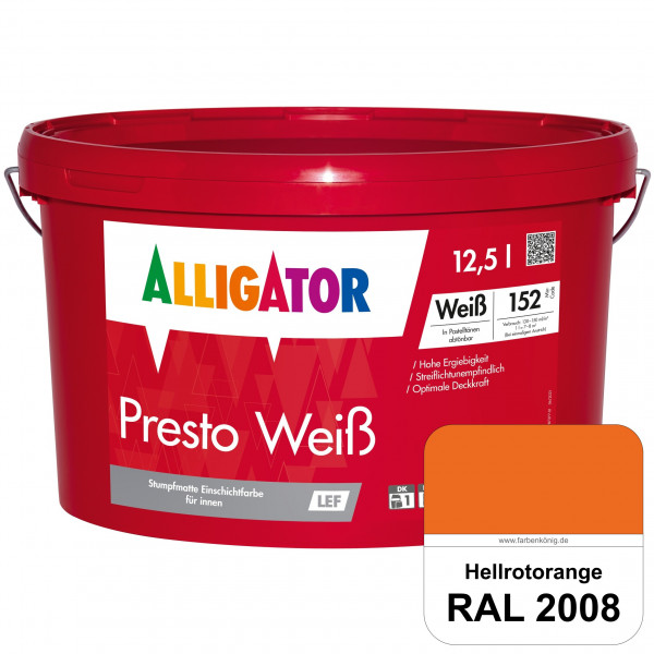 Presto Weiß LEF (RAL 2008 Hellrotorange)