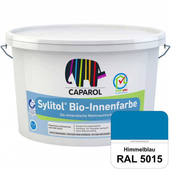 Sylitol® Bio-Innenfarbe (RAL 5015 Himmelblau) Innenfarbe auf Silikatbasis  für Allergiker