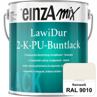 einzA LawiDur 2-K-PU-Buntlack - Hochglanz (RAL 9010 Reinweiß)