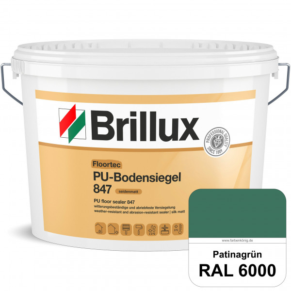 Floortec PU-Bodensiegel ELF 847 (RAL 6000 Patinagrün) seidenmatt, witterungsbeständig, außen & innen